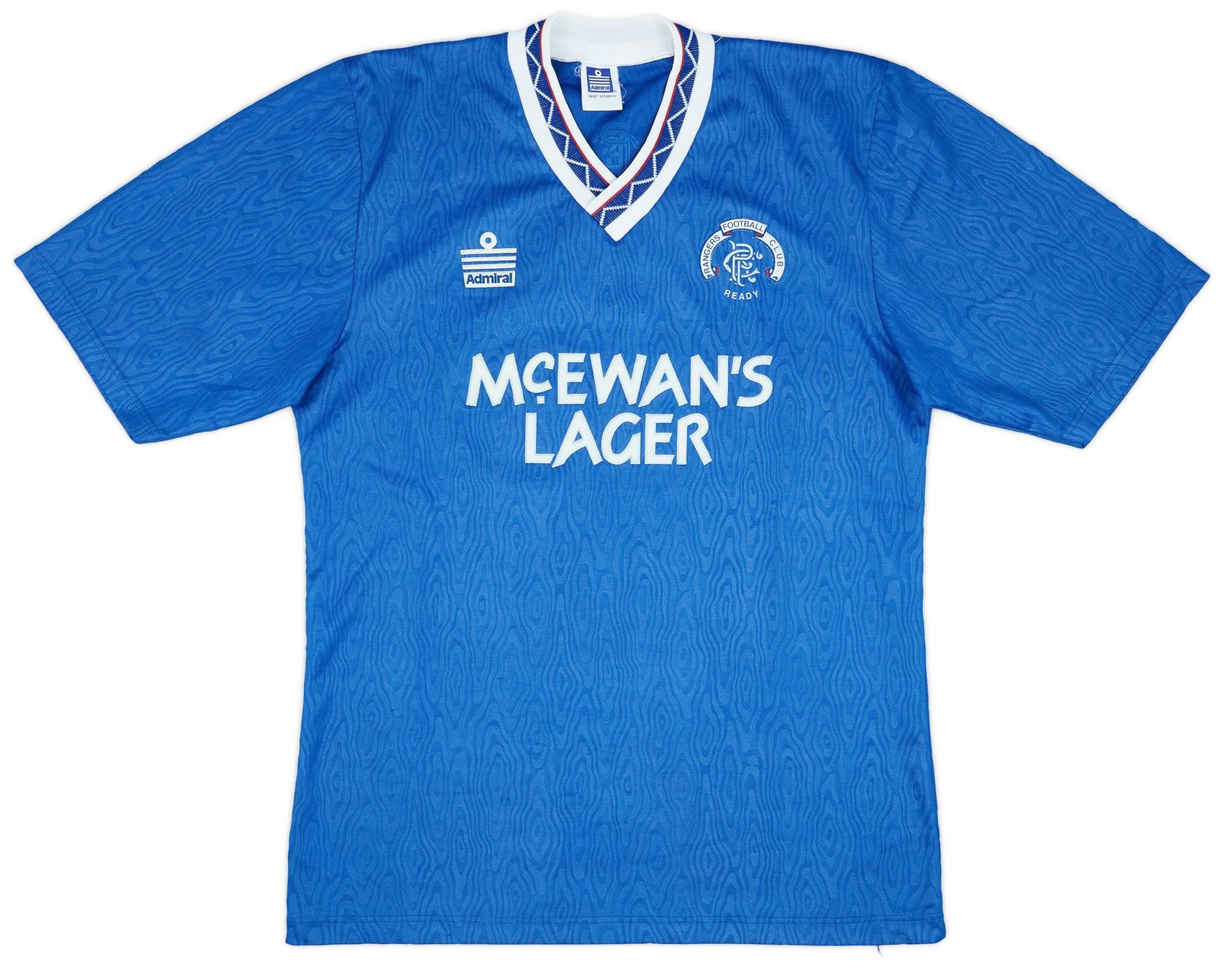 Rangers 1990-92 Home Shirt · Admiral design with McEwan’s Lager sponsor