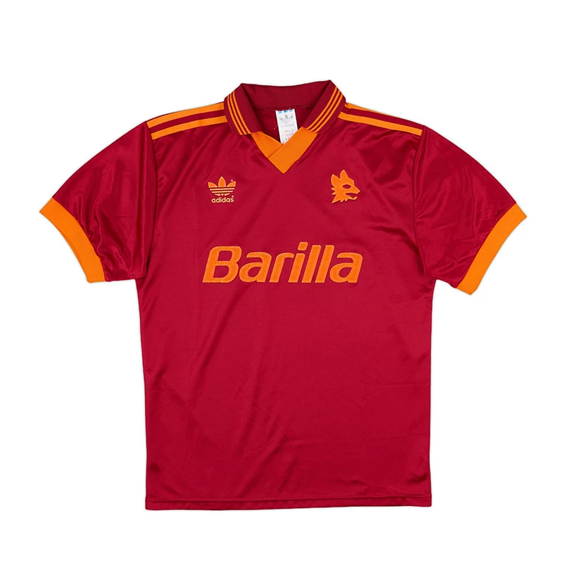 AS Roma 1992-94 Home Shirt · Adidas Jersey With Barilla Sponsor From Francesco Totti’s 1993 Debut