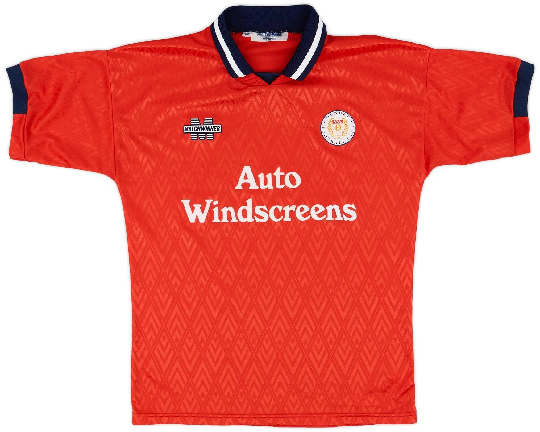 Dundee FC 1995-96 Away Shirt · Matchwinner design and Sponsored by Auto Windscreens