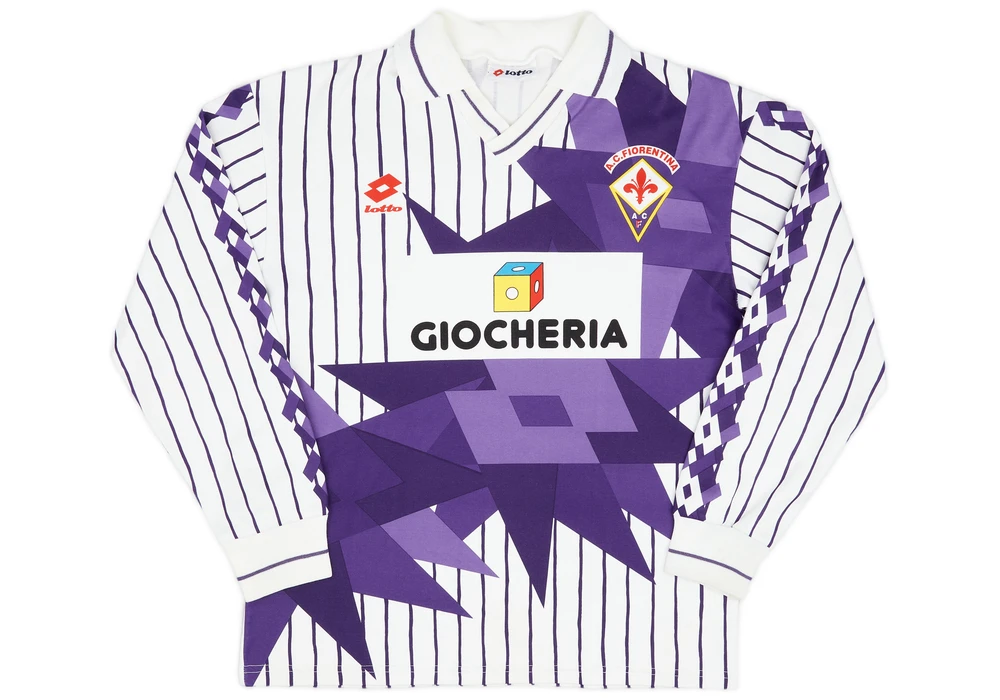 Fiorentina 1991-92 Away Shirt · The arrival of Batistuta in La Viola colours